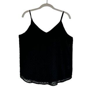 Shinestar Dotted Swiss Camisole in Black - Size Large